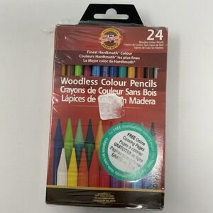 Koh-I-Noor Progresso Woodless Colored 24-Pencil Set Assorted Colored Pencils